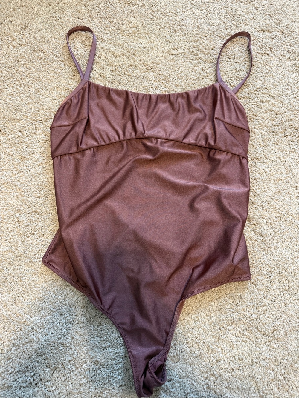 Urban Outfitters Chocolate Brown Spaghetti-Strap Bodysuit